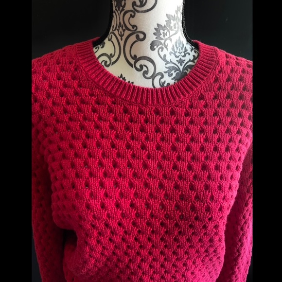Vintage Victoria’s Secret Cable Knit Red Sweater Size Small - Picture 2 of 7
